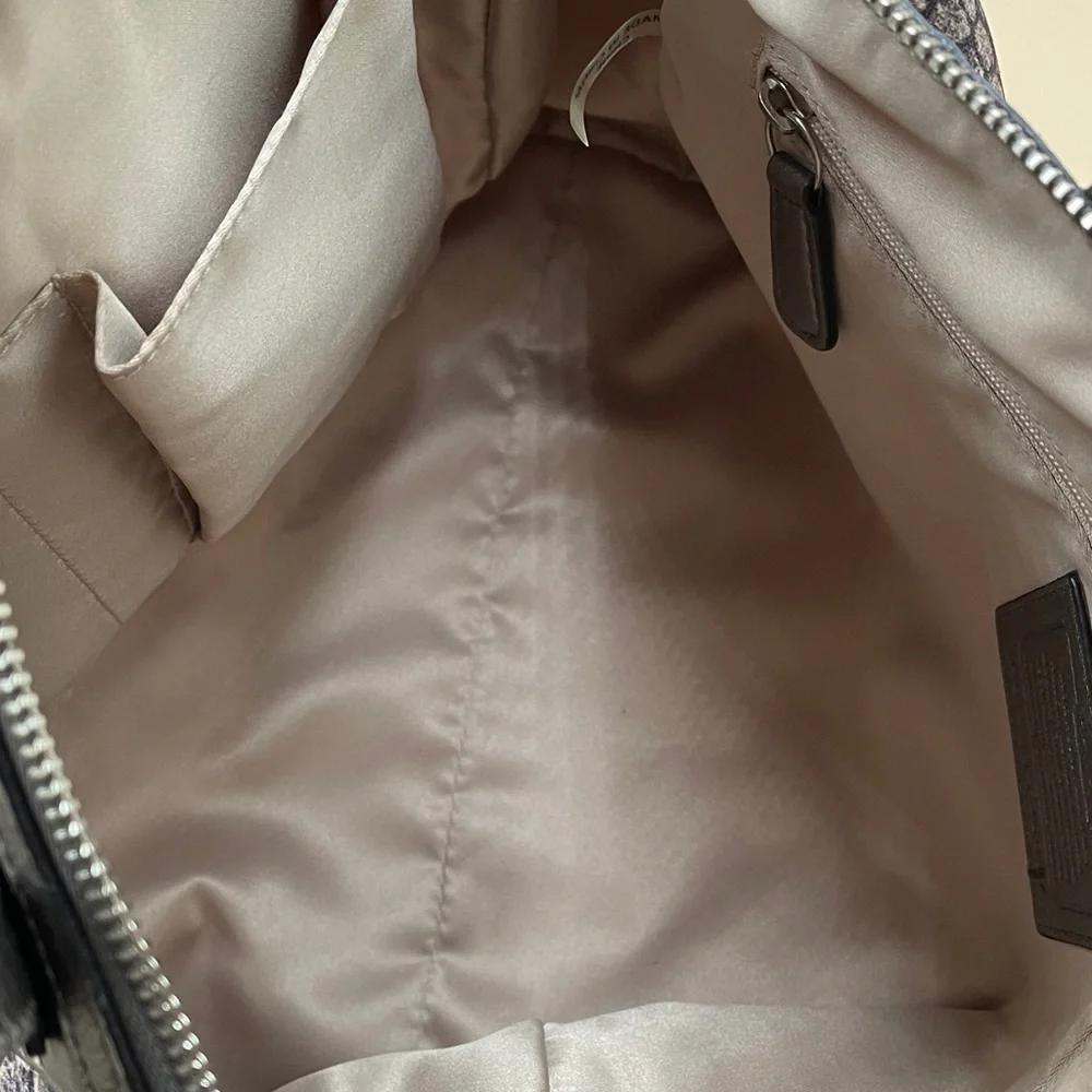 Coach Metallic Pewter Signature Satchel has G1393-F26037 Unique Coach Bag